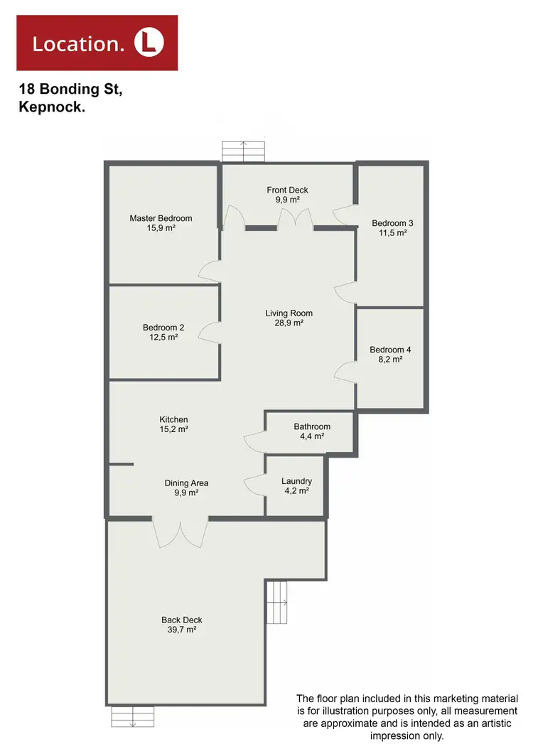 Floorplan of Homely house listing, 18 Bonding Street, Kepnock QLD 4670