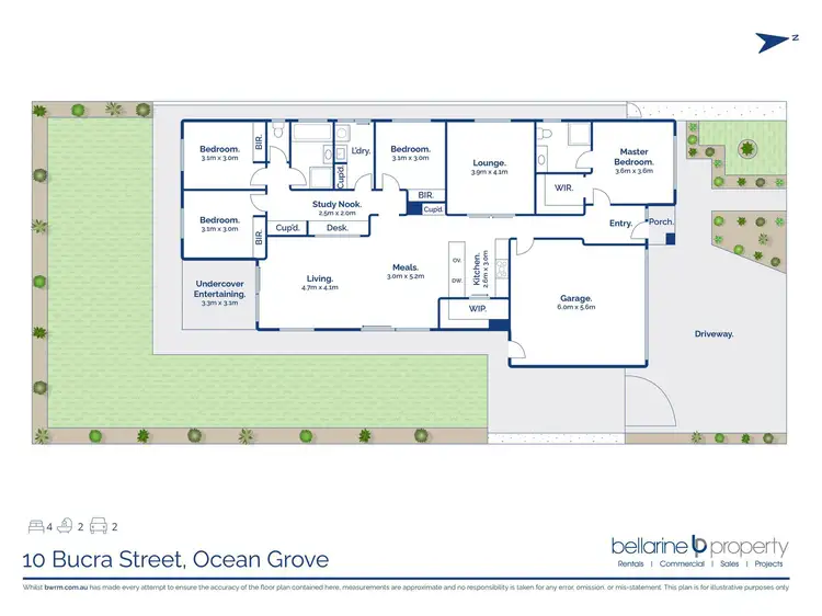 Floorplan of Homely house listing, 10 Bucra Street, Ocean Grove VIC 3226