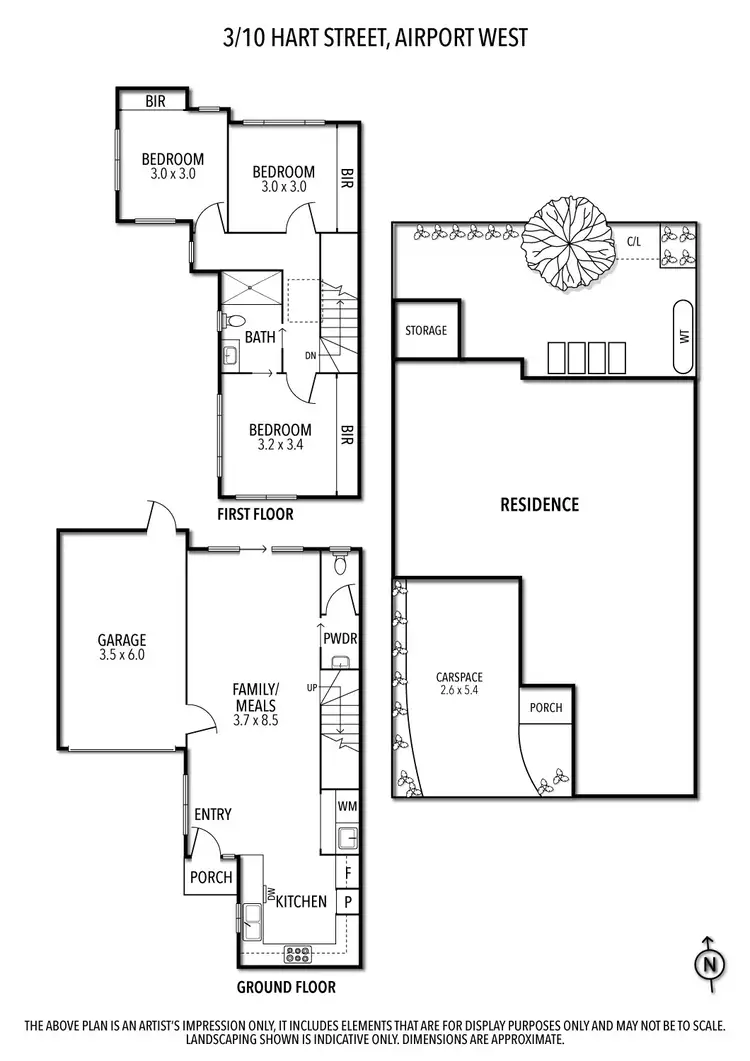Floorplan of Homely townhouse listing, 3/10 Hart Street, Airport West VIC 3042
