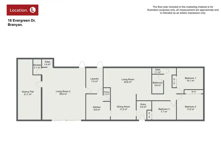 Floorplan of Homely rural property listing, 18 Evergreen Drive, Branyan QLD 4670