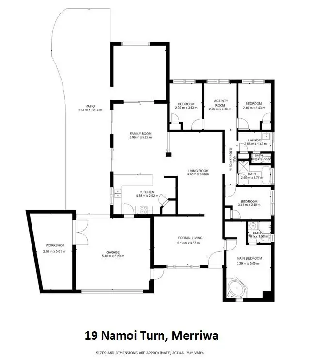 Floorplan of Homely house listing, 19 Namoi Turn, Merriwa WA 6030
