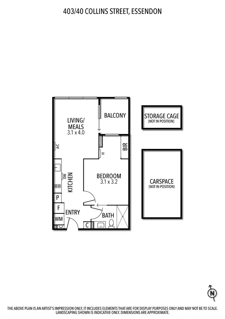 Floorplan of Homely apartment listing, 403/40 Collins Street, Essendon VIC 3040