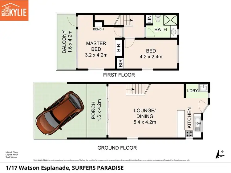 Floorplan of Homely unit listing, 1/17 Watson Esplanade, Surfers Paradise QLD 4217