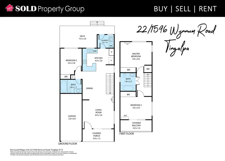 Floorplan of Homely townhouse listing, 22/1596 Wynnum Road, Tingalpa QLD 4173
