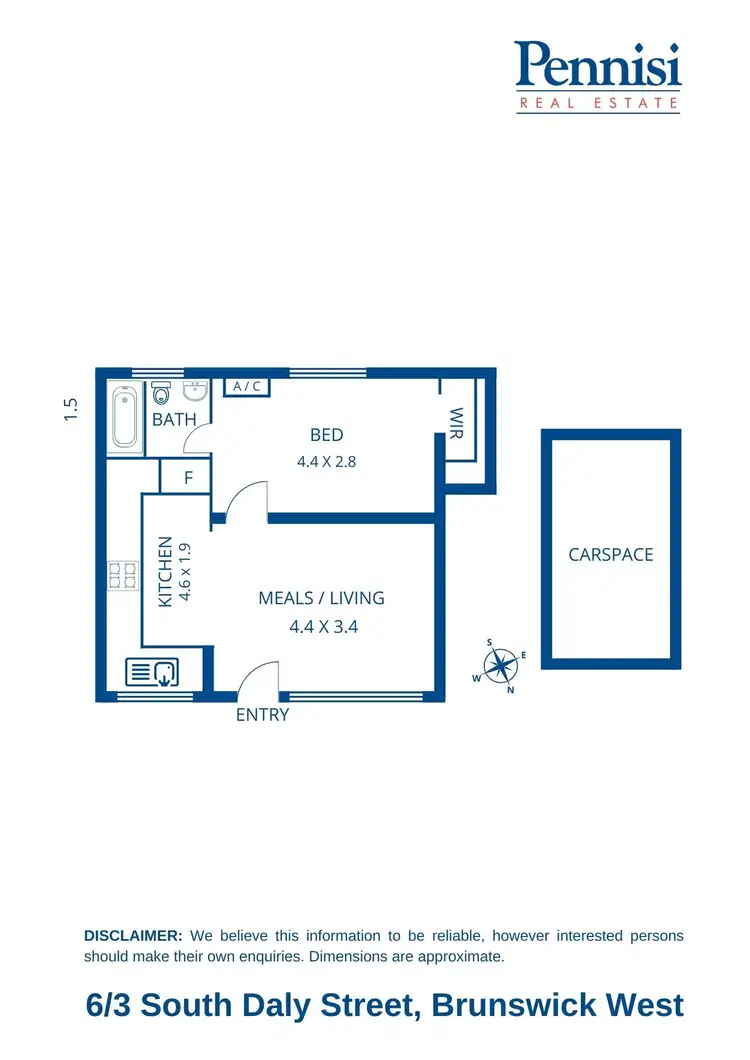 Floorplan of Homely unit listing, 6/3 South Daly Street, Brunswick West VIC 3055