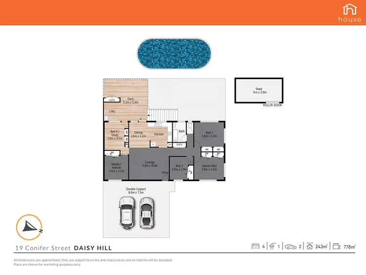 Floorplan of Homely house listing, 19 Conifer Street, Daisy Hill QLD 4127