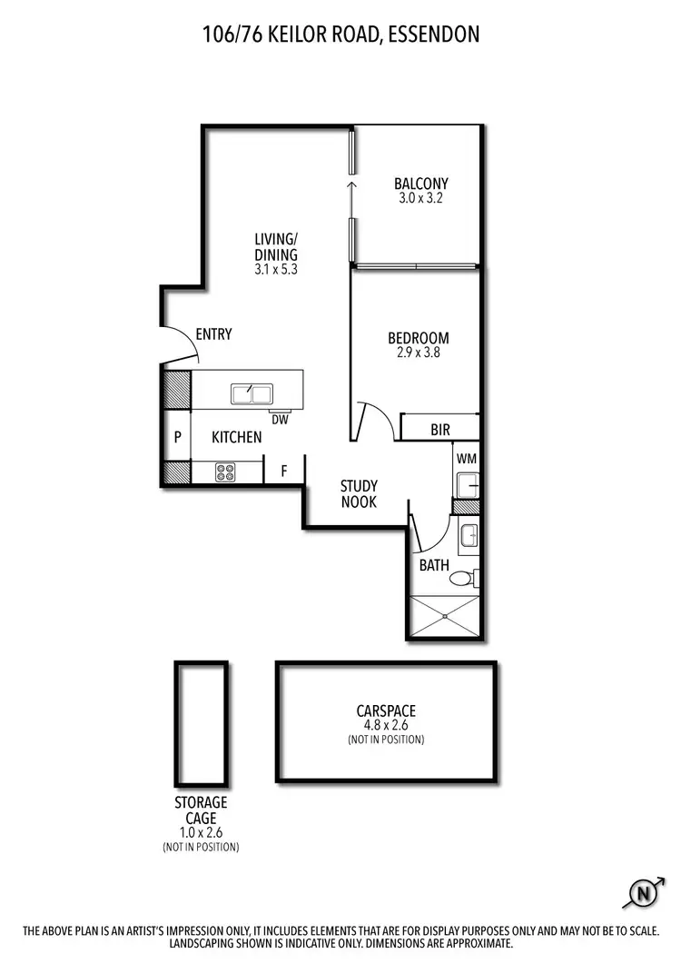 Floorplan of Homely apartment listing, 106/76 Keilor Road, Essendon North VIC 3041