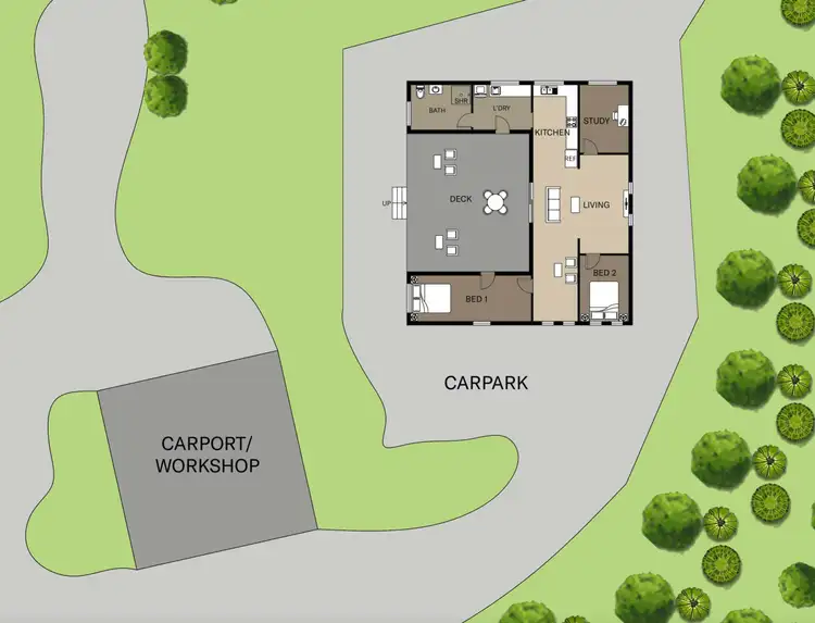 Floorplan of Homely house listing, 19 Sunshine Road, East Feluga QLD 4854