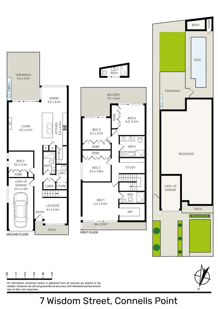 Floorplan of Homely semi-detached listing, 7A Wisdom St, Connells Point NSW 2221