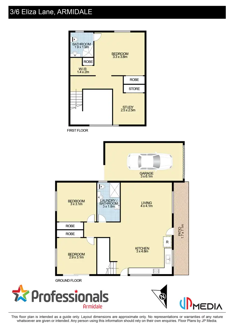 Floorplan of Homely unit listing, 3/6 Eliza Lane, Armidale NSW 2350