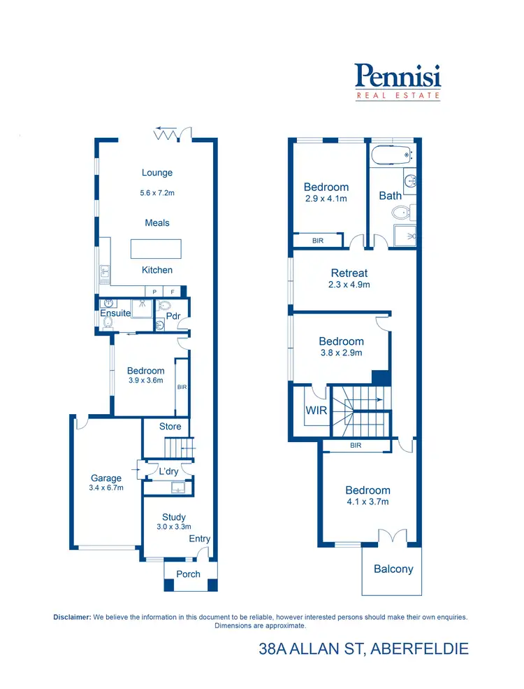 Floorplan of Homely house listing, 38A Allan Street, Aberfeldie VIC 3040