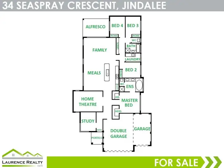Floorplan of Homely house listing, 34 Seaspray Crescent, Jindalee WA 6036
