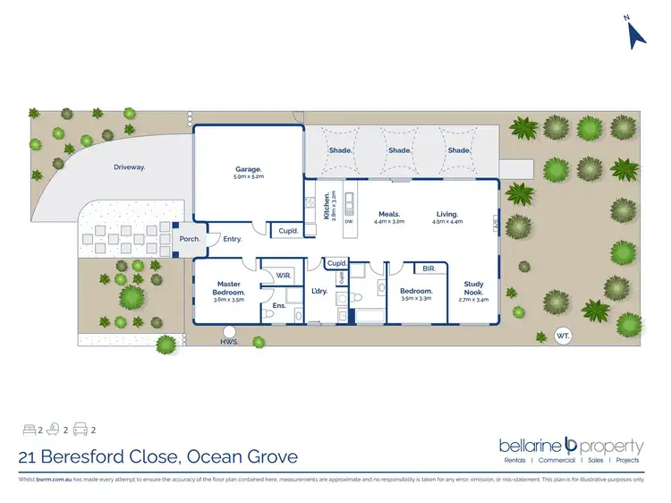 Floorplan of Homely house listing, 21 Beresford Close, Ocean Grove VIC 3226
