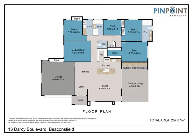 Floorplan of Homely house listing, 13 Darcy Boulevard, Beaconsfield QLD 4740