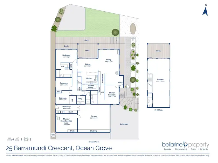 Floorplan of Homely house listing, 25 Barramundi Crescent, Ocean Grove VIC 3226