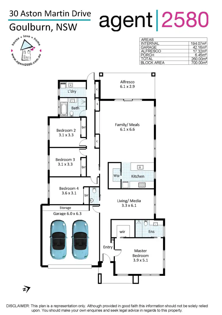 Floorplan of Homely house listing, 30 Aston Martin Dr, Goulburn NSW 2580