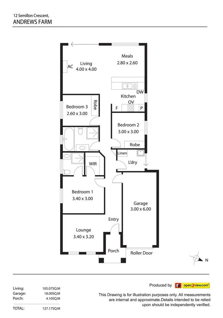Floorplan of Homely house listing, 12 Semillon Crescent, Andrews Farm SA 5114