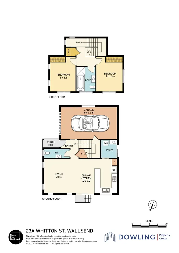 Floorplan of Homely house listing, 1/23A Whitton Street, Wallsend NSW 2287