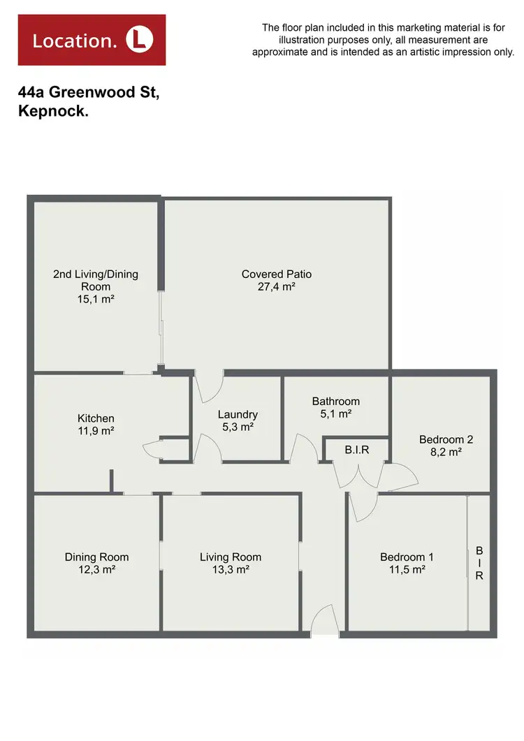 Floorplan of Homely house listing, 44A Greenwood St, Kepnock QLD 4670