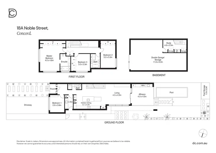 Floorplan of Homely semi-detached listing, 18A Noble Street, Concord NSW 2137
