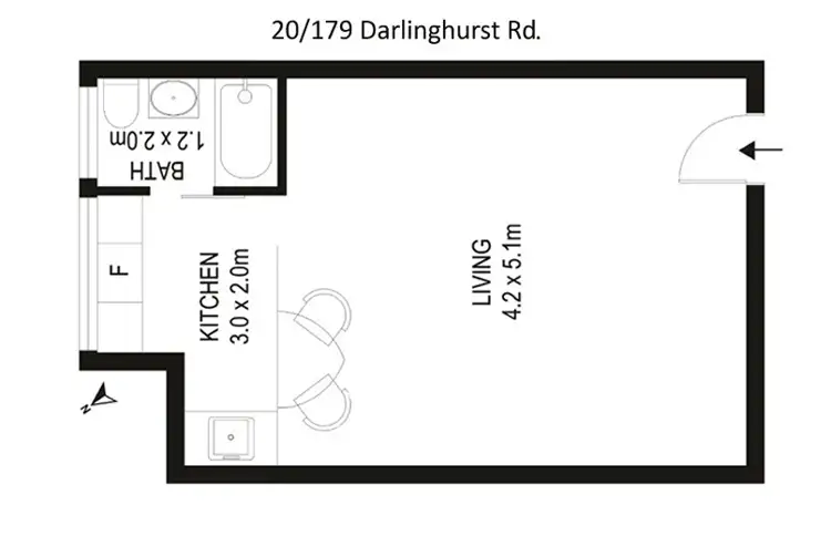 Floorplan of Homely apartment listing, 20/179 Darlinghurst Road, Darlinghurst NSW 2010