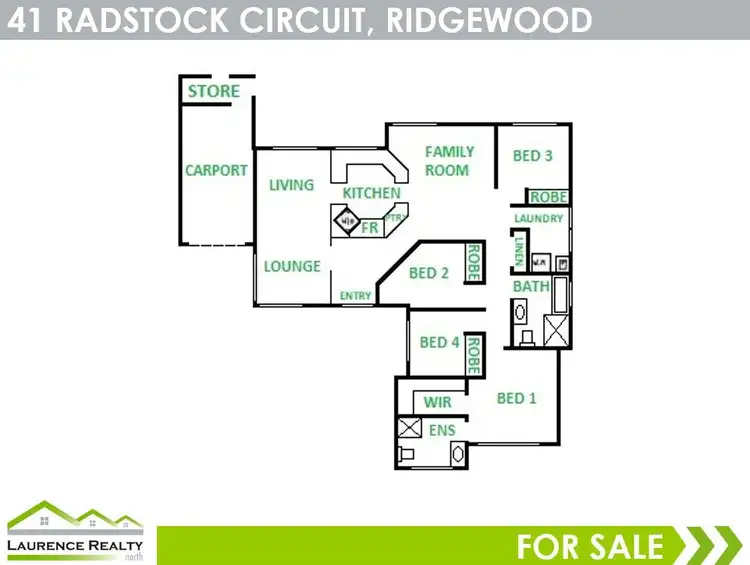 Floorplan of Homely house listing, 41 Radstock Circuit, Ridgewood WA 6030