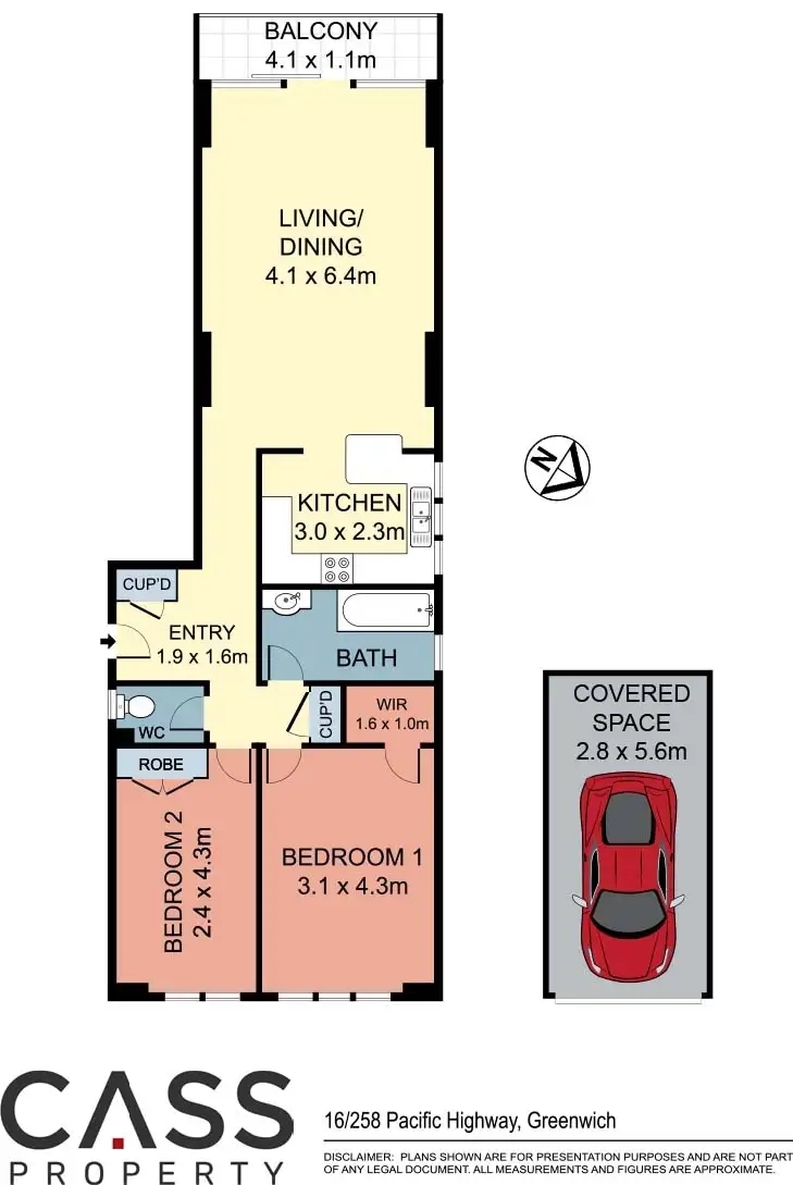 Floorplan of Homely apartment listing, 16/258 Pacific Highway, Greenwich NSW 2065