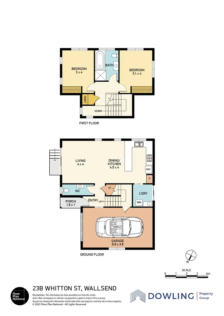Floorplan of Homely house listing, 2/23A Whitton Street, Wallsend NSW 2287