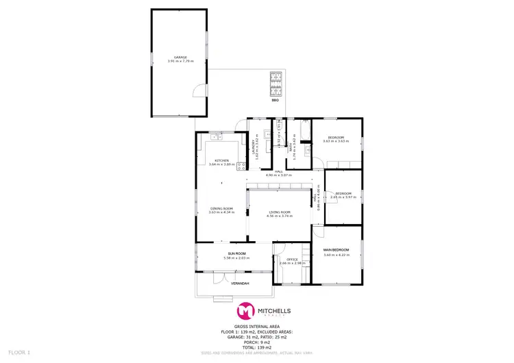 Floorplan of Homely house listing, 133 Cypress Street, Torquay QLD 4655