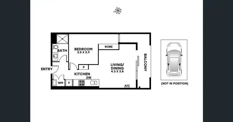 Floorplan of Homely apartment listing, 208/1a Launder Street, Hawthorn VIC 3122