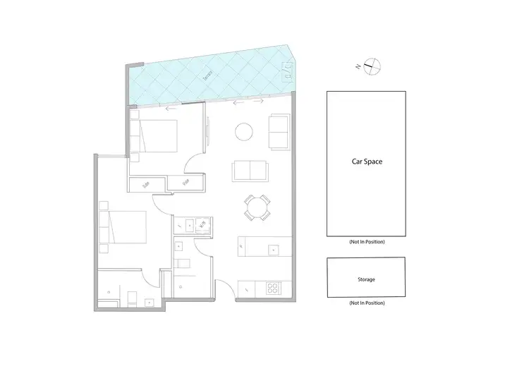 Floorplan of Homely apartment listing, 415/1228 Nepean Highway, Cheltenham VIC 3192
