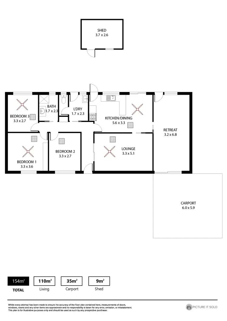 Floorplan of Homely house listing, 34 Buckley Crescent, Fairview Park SA 5126