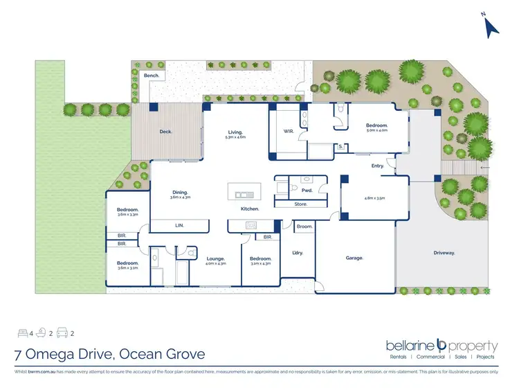 Floorplan of Homely house listing, 7 Omega Drive, Ocean Grove VIC 3226