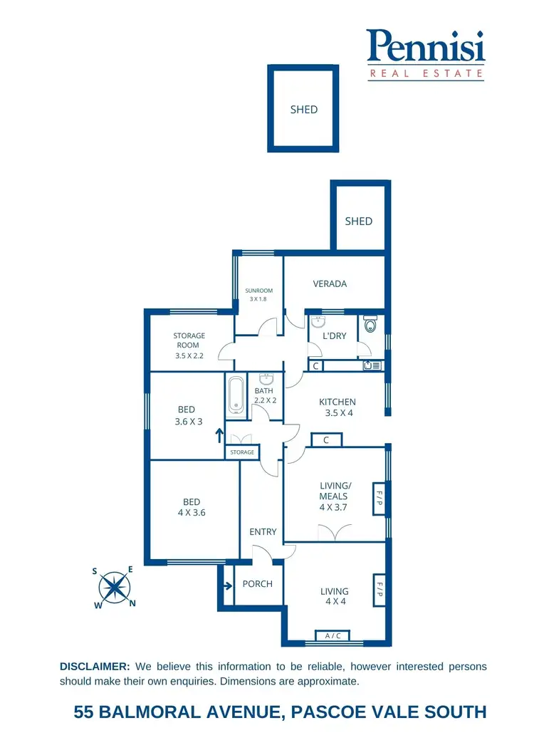Floorplan of Homely house listing, 55 Balmoral Avenue, Pascoe Vale South VIC 3044