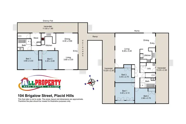 Floorplan of Homely rural property listing, 104 Brigalow Street, Placid Hills QLD 4343