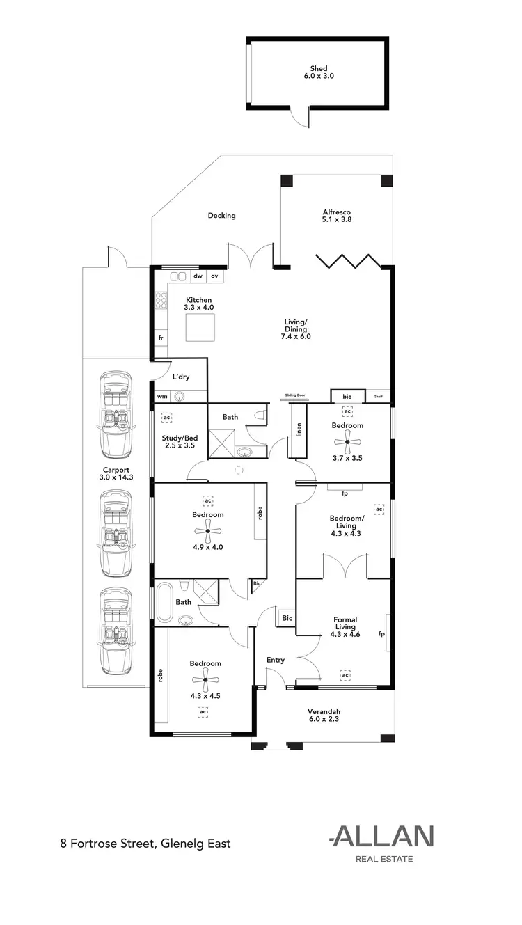 Floorplan of Homely house listing, 8 Fortrose Street, Glenelg East SA 5045