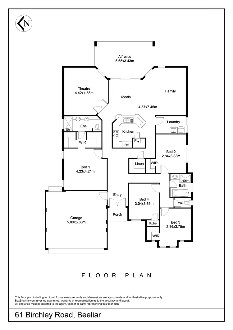 Floorplan of Homely house listing, 61 Birchley Road, Beeliar WA 6164