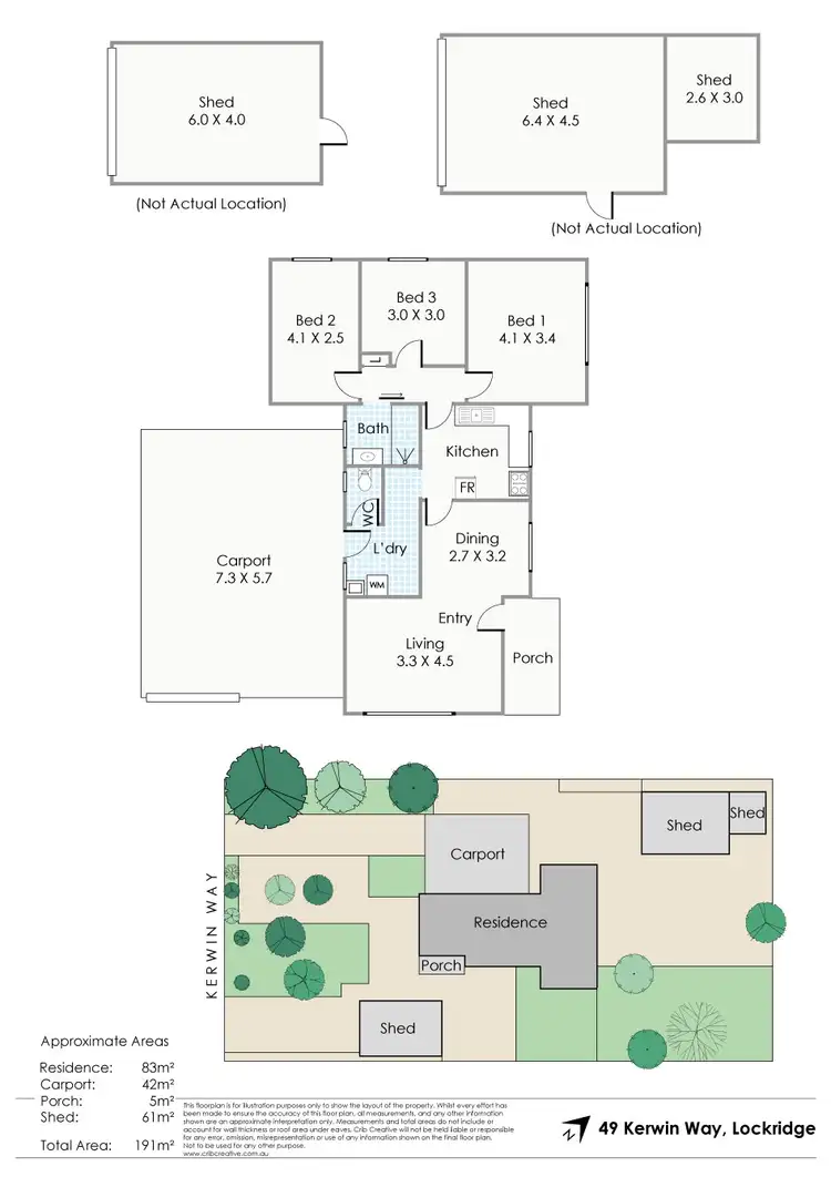 Floorplan of Homely house listing, 49 Kerwin Way, Lockridge WA 6054