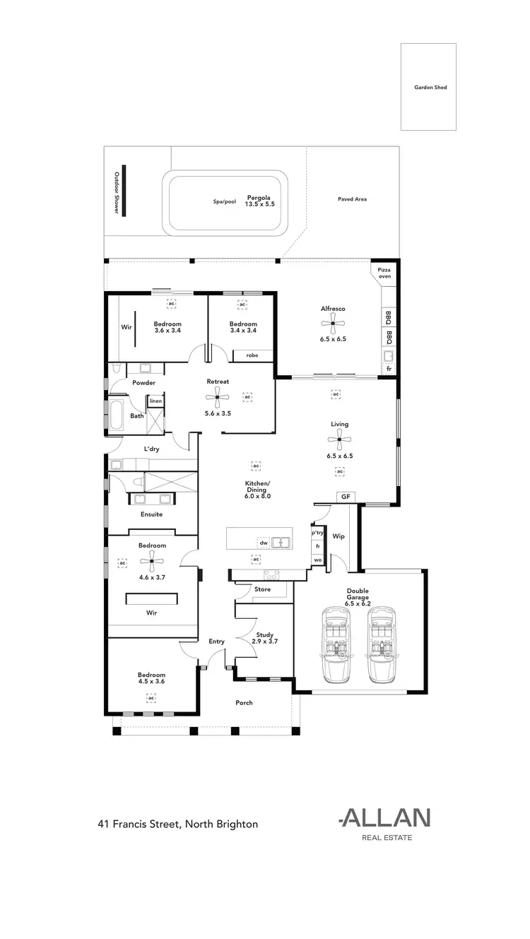 Floorplan of Homely house listing, 41 Francis Street, North Brighton SA 5048