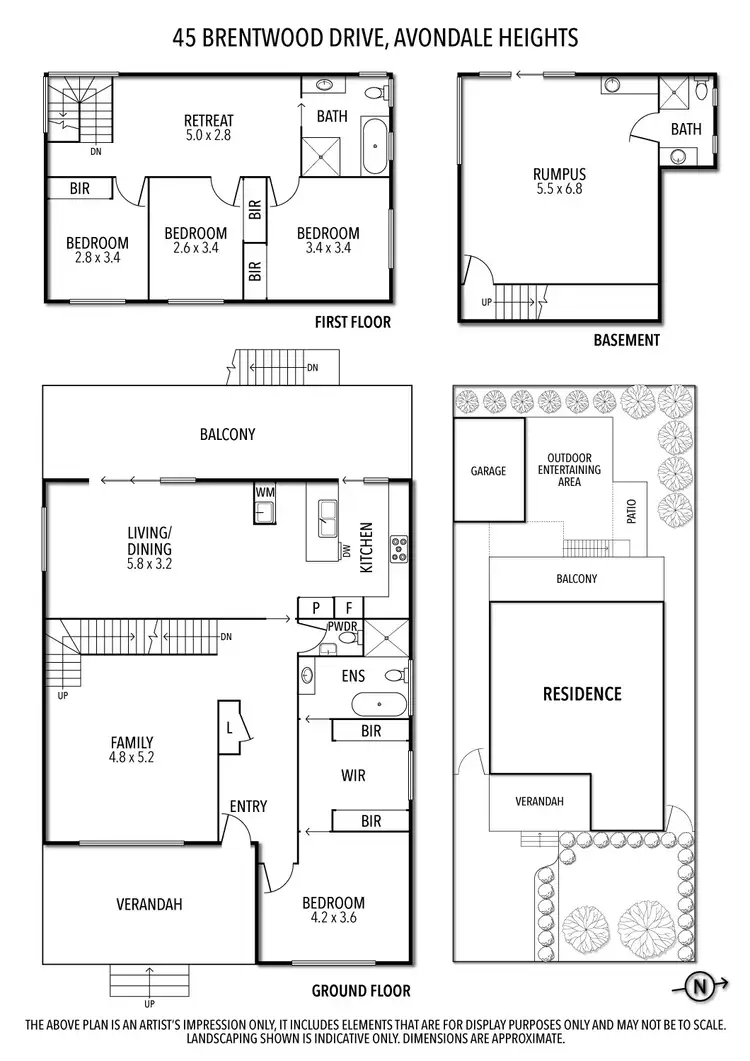 Floorplan of Homely house listing, 45 Brentwood Drive, Avondale Heights VIC 3034