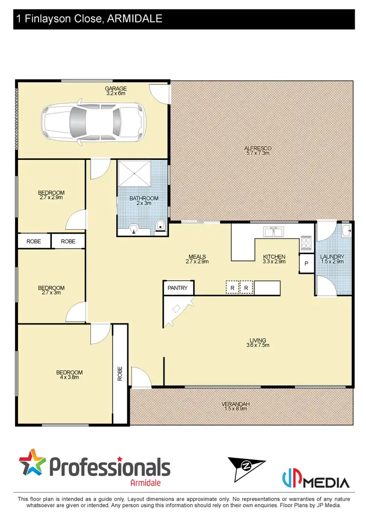 Floorplan of Homely house listing, 1 Finlayson Close, Armidale NSW 2350