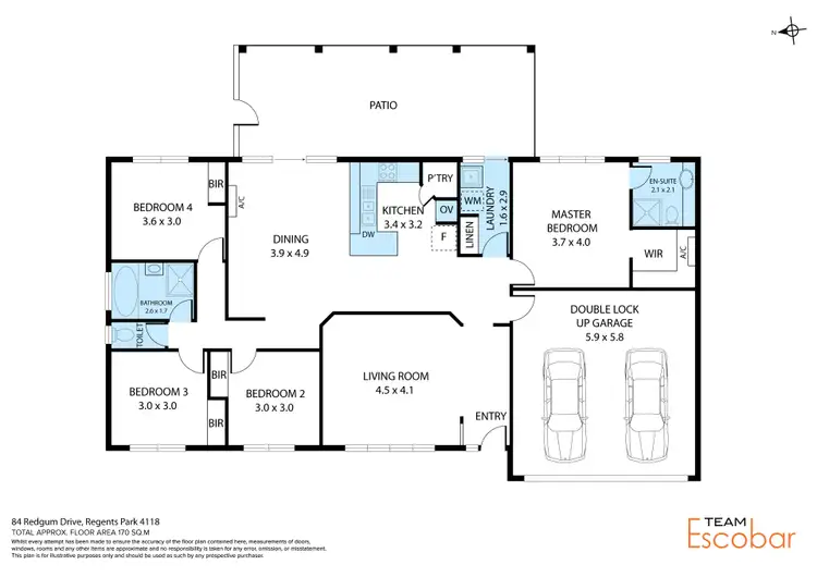 Floorplan of Homely house listing, 84 Redgum Drive, Regents Park QLD 4118