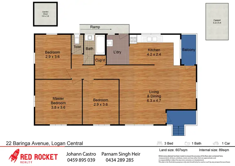 Floorplan of Homely house listing, 22 Baringa Avenue, Logan Central QLD 4114