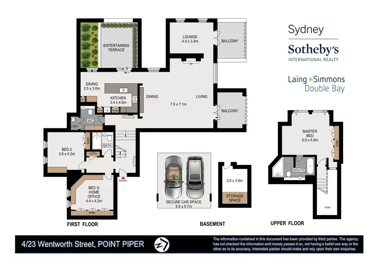 Floorplan of Homely apartment listing, 4/23 Wentworth Street, Point Piper NSW 2027