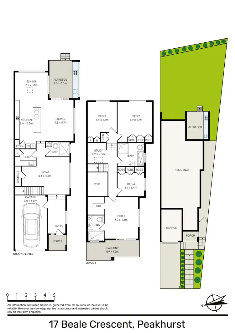 Floorplan of Homely semi-detached listing, 17 Beale Crescent, Peakhurst NSW 2210