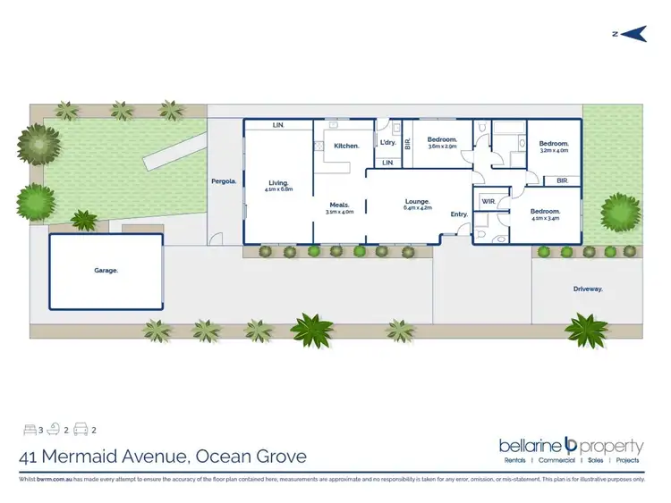 Floorplan of Homely house listing, 41 Mermaid Avenue, Ocean Grove VIC 3226
