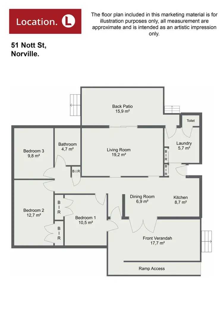 Floorplan of Homely house listing, 51 Nott Street, Norville QLD 4670