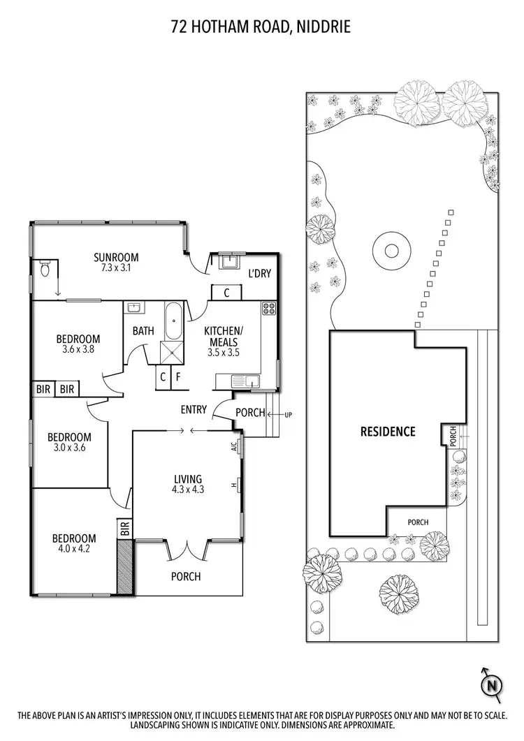Floorplan of Homely house listing, 72 Hotham Road, Niddrie VIC 3042