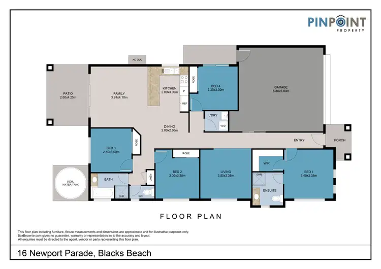 Floorplan of Homely house listing, 16 Newport Parade, Blacks Beach QLD 4740
