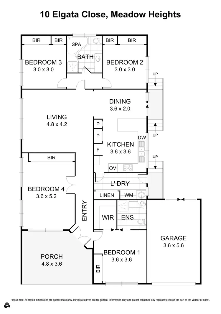 Floorplan of Homely house listing, 10 Elgata Close, Meadow Heights VIC 3048